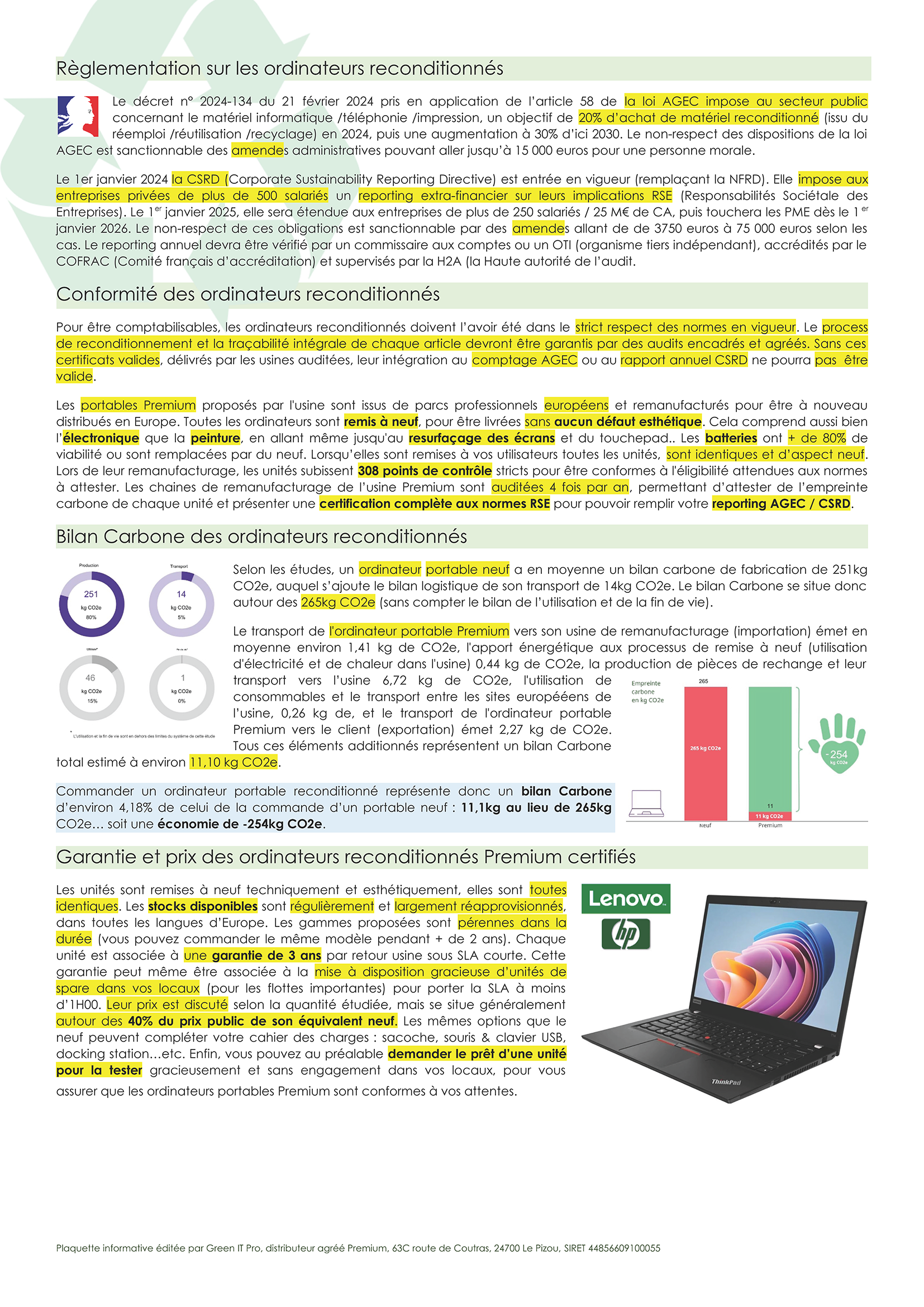 Plaquette Premium Page 1